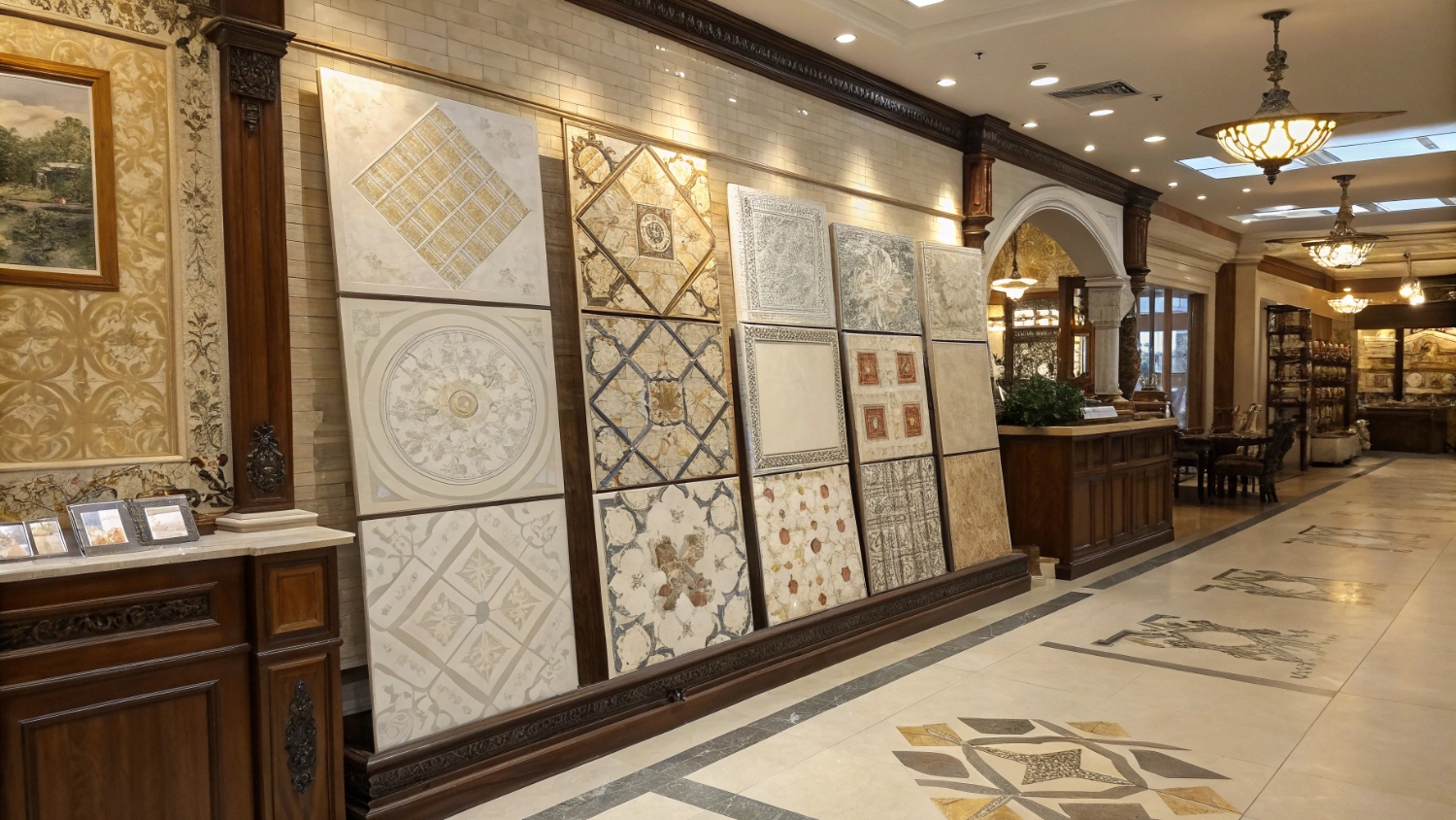 Керамическая плитка и керамогранит в классическом интерьере