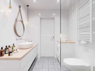 Создайте оазис спокойствия: дизайн ванной комнаты в скандинавском стиле.
